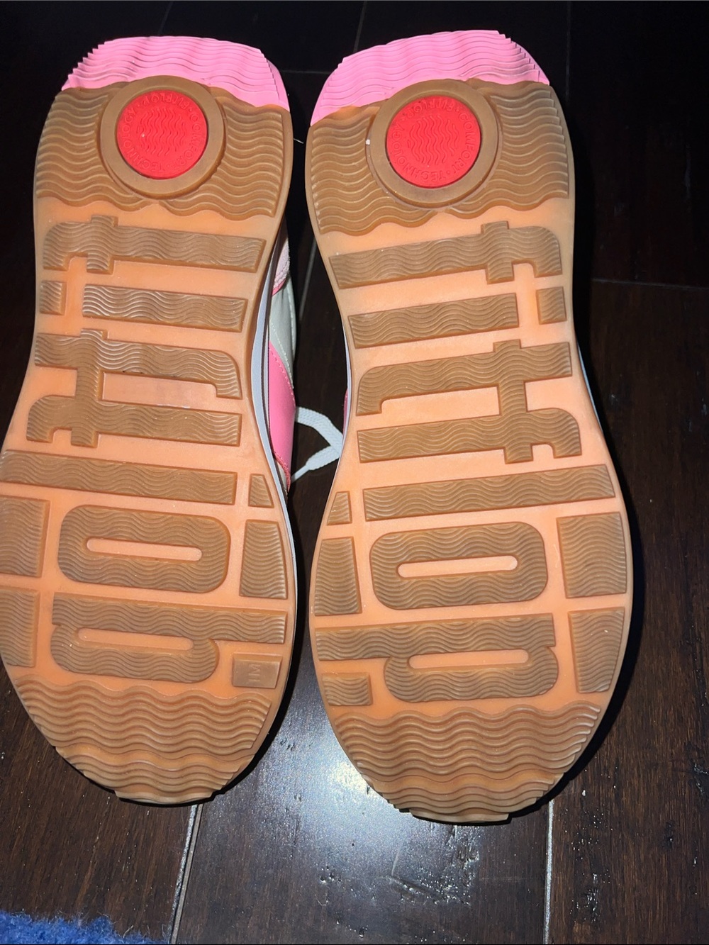 Fitflop cream and Pink Platform-Style Sneakers 8 - Picture 8 of 9